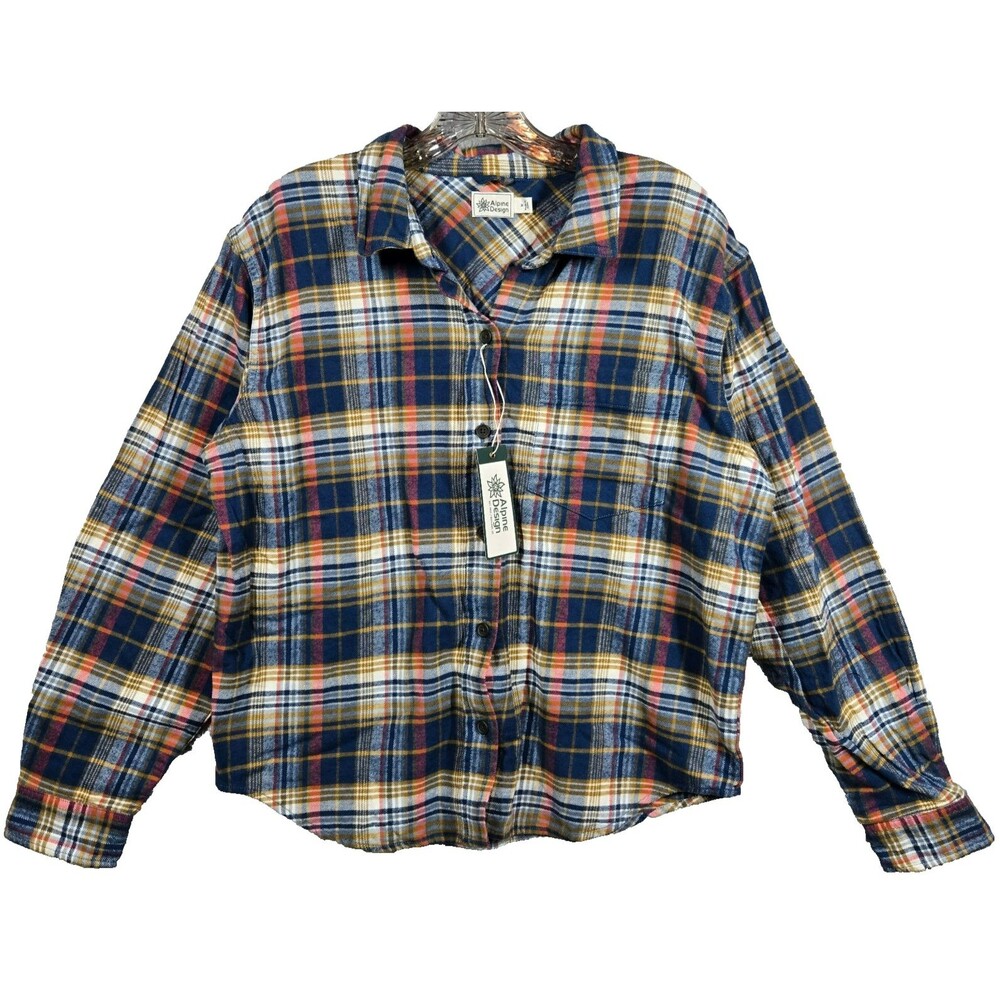 New Alpine Design Women's Medium button up Flannel 00152